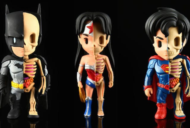 Dissected Superhero Figurines