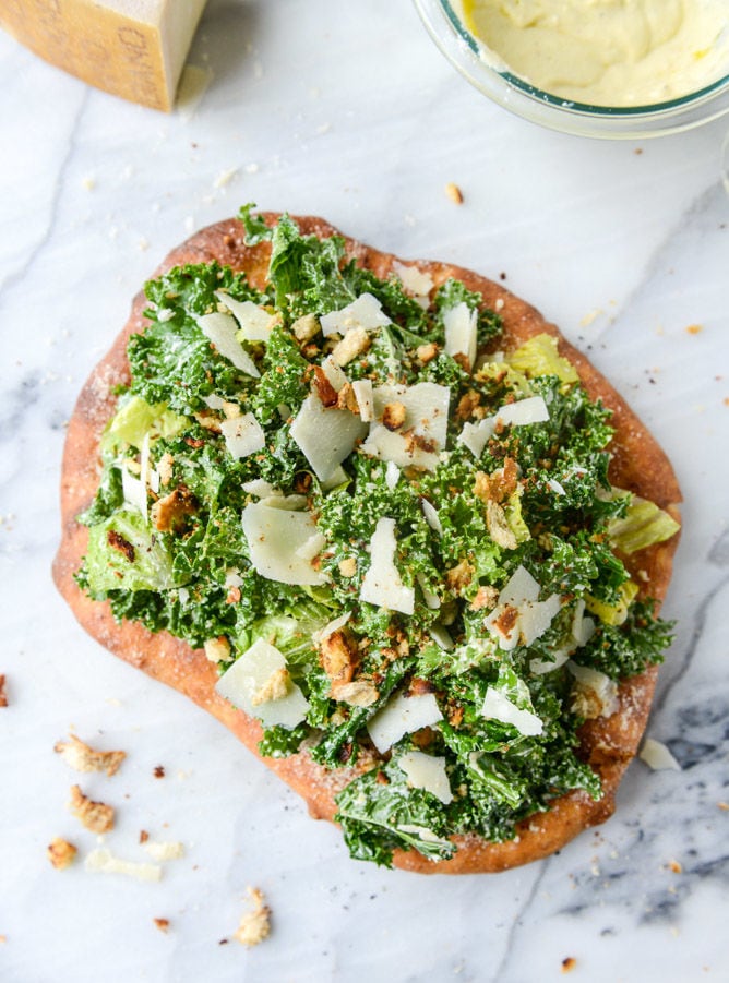 Caesar Salad Pizzas