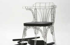 Minimalist Wire-Like Seating