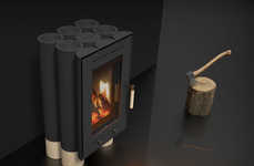 Log-Inspired Wood Stoves