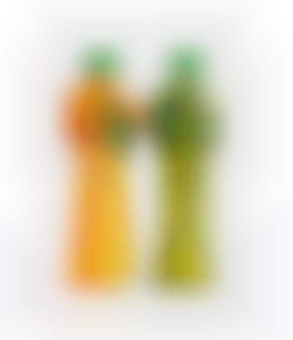 Fruit-Topped Juice Bottles