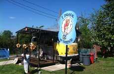 Converted Bus Food Stands