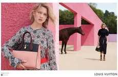 Pink-Walled Fashion Ads