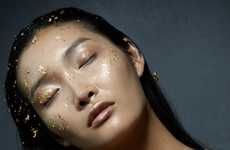 Ethereal Gold Leaf Makeup