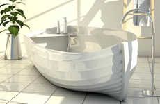 Canoe-Shaped Bathtubs