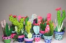 Paper-Made Cacti Art