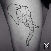 Minimalistic One Line Tattoos Image 2