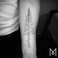 Minimalistic One Line Tattoos Image 3
