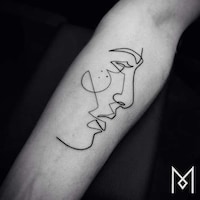 Minimalistic One Line Tattoos Image 7