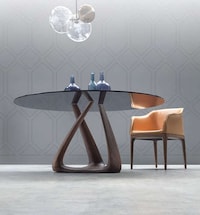 Sculptural Walnut Tables Image 2