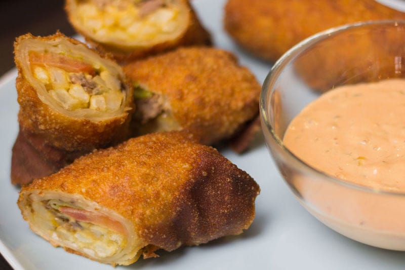 Cheeseburger Egg Rolls