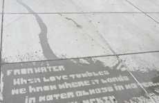 Rain-Revealing Sidewalk Art