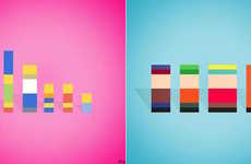 Pixelated Sitcom Characters