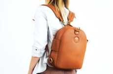 Versatile Leather Backpacks