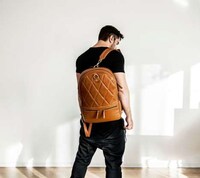 Versatile Leather Backpacks Image 2
