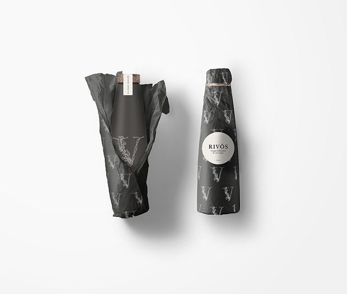 Wrapped Oil Bottle Packaging