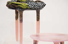 Upcycled Textile Stools