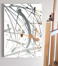 Splattered Metallic Mirror Artwork Image 3