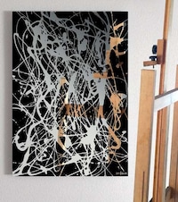 Splattered Metallic Mirror Artwork Image 4