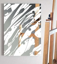 Splattered Metallic Mirror Artwork Image 5