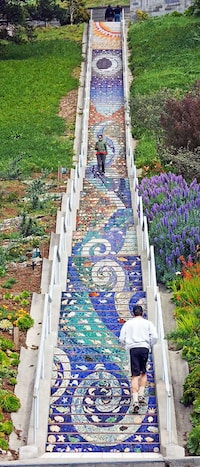 Reflective Tiled Steps Image 3