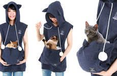 Cat-Carrying Hoodies