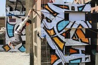 Perspective-Dependent Street Art Image 4