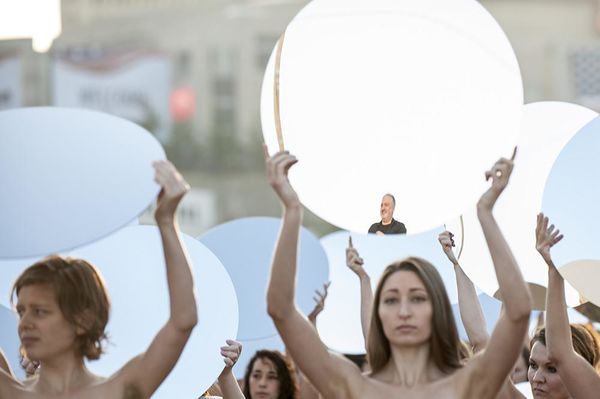 Nude Political Art Installations