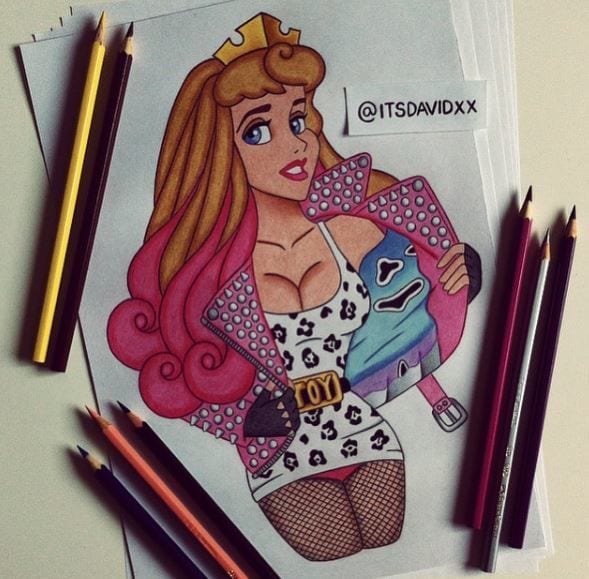100 Altered Disney Princess Illustrations