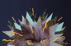 Psychedelic Feline Portraits