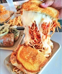 Spaghetti-Stuffed Grilled Cheeses Image 2
