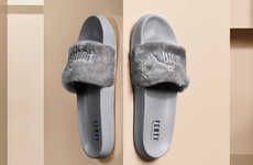 Furry Slip-On Sandals