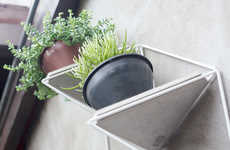 Geometric Greenery Shelves