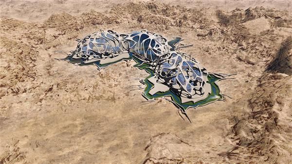 Martian Desert Colonies