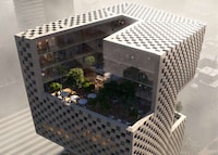 Checkered Concrete Banks Image 6