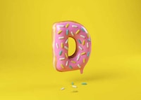 Realistic 3D Food Letters Image 5