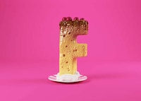 Realistic 3D Food Letters Image 7