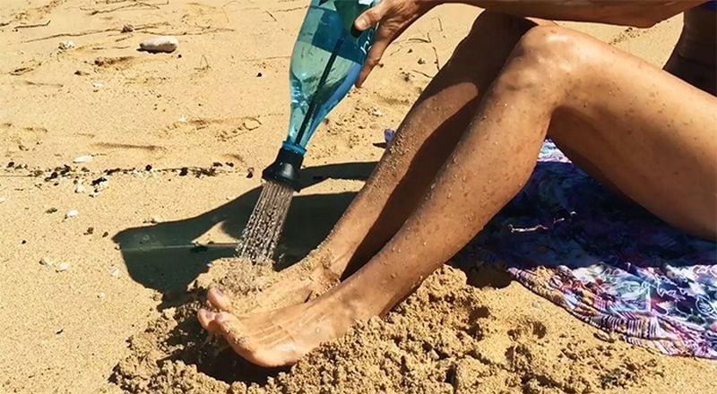 Portable Plastic Bottle Showers