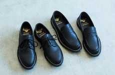 Co-Branded Leather Loafer Shoes