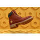 Denim-Accented Burgundy Boots Image 3