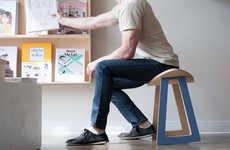 Ergonomic Tilting Stool Chairs