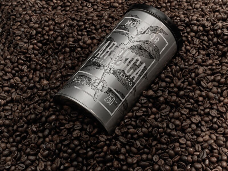 Etched Coffee Canister Branding