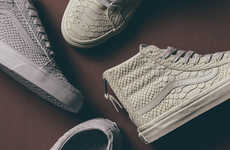 Monochrome Snakeskin Sneakers