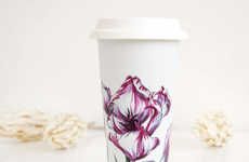 Elegant Floral Coffee Cups