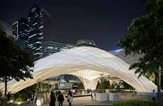 Arched Translucent Bamboo Pavilions
