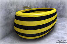 Bright Striped Bathtubs