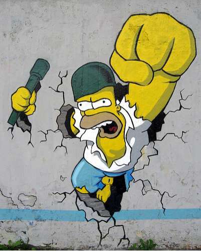 ‘The Simpsons' Street Art