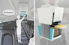 Overhead Airplane Serving Carts