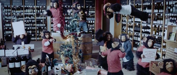 Chimpanzee Christmas Party Ads