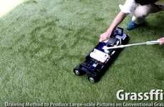 Grass-Drawing Lawn Mowers
